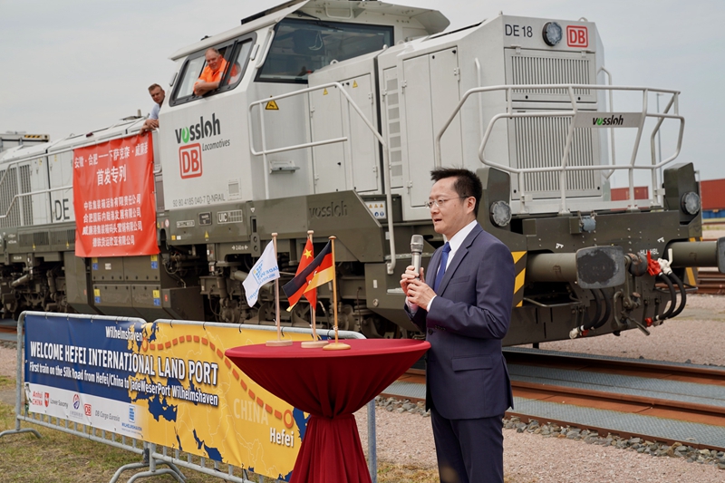 Erster China Railway Express Direktzug aus Hefei in Wilhelmshaven angekommen