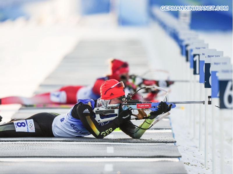 Fotoreportage: Biathletin Denise Herrmann gewinnt zweites deutsches Gold bei Olympia im Einzelrennen