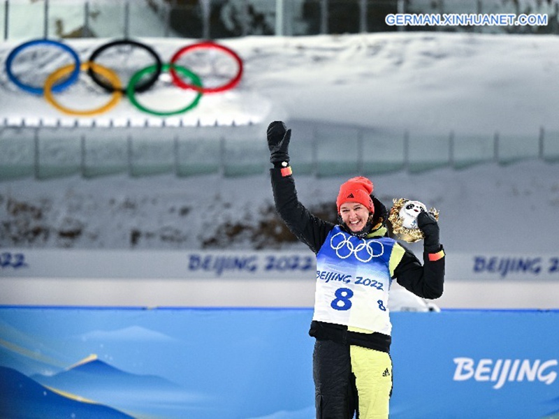 Fotoreportage: Biathletin Denise Herrmann gewinnt zweites deutsches Gold bei Olympia im Einzelrennen