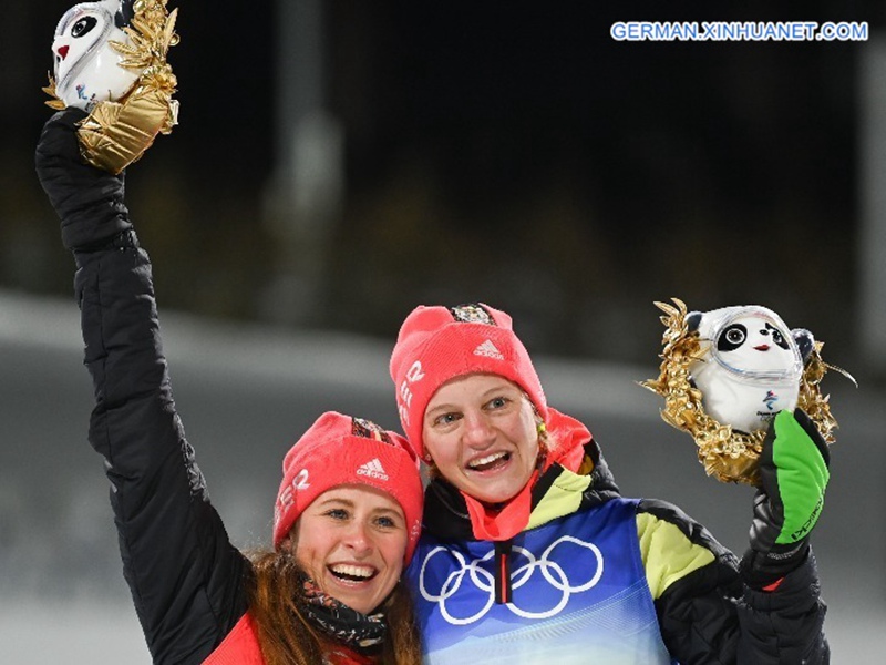 Fotoreportage: Deutsche Skilanglauf-Frauen holen Gold im Teamsprint bei Beijing 2022