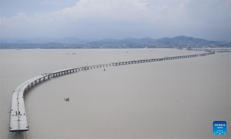 Shenzhen-Zhongshan-Brücke im Bau