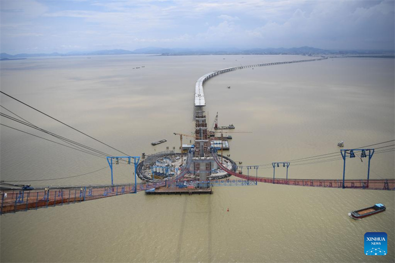 Shenzhen-Zhongshan-Brücke im Bau