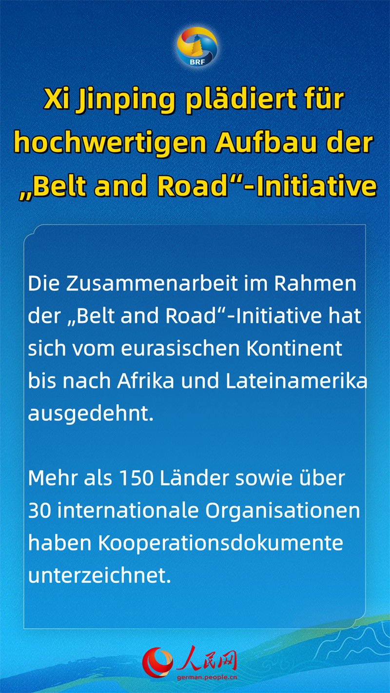 Xi Jinping plädiert für hochwertigen Aufbau der „Belt and Road“-Initiative