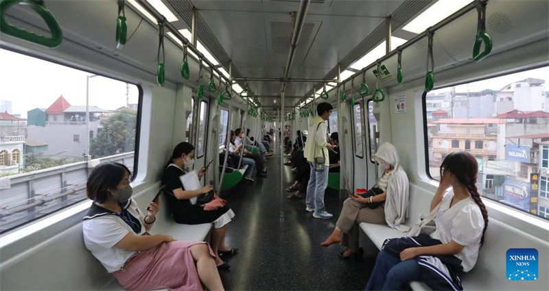 Einblicke in die von China gebaute Hochbahn in Vietnams Hanoi