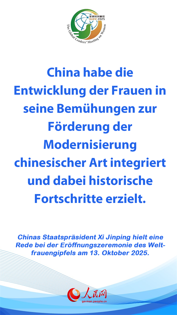 Poster: Xi Jinping hält eine Rede auf dem Weltfrauengipfel in Beijing