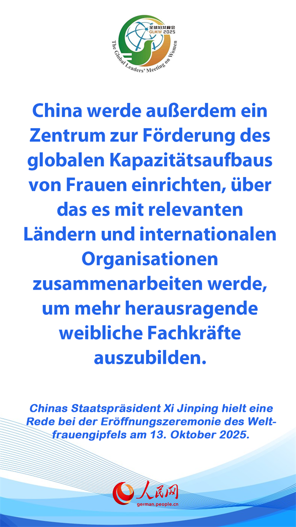 Poster: Xi Jinping hält eine Rede auf dem Weltfrauengipfel in Beijing