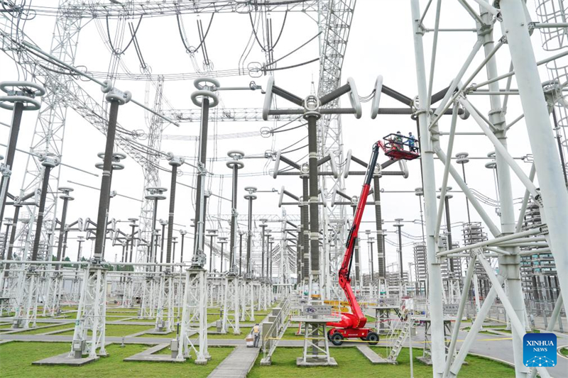 Siebentägige Wartungsarbeiten an der Konverterstation Guquan in Xuancheng in Anhui