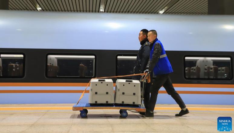 Chinas Bahn bietet zum Frühlingsfest optimierten Hochgeschwindigkeitstransport für Haustiere                    Mit dem Beginn der Reisesaison zum Frühlingsfest hat der Bahnhof Lanzhou West zahlreiche Vierbeiner als Gäste begrüßt. Die Tiere, die in speziellen Transportkoffern mit intelligenten Überwachungssystemen reisen, werden von ausgebildetem Zugpersonal überwacht und betreut.