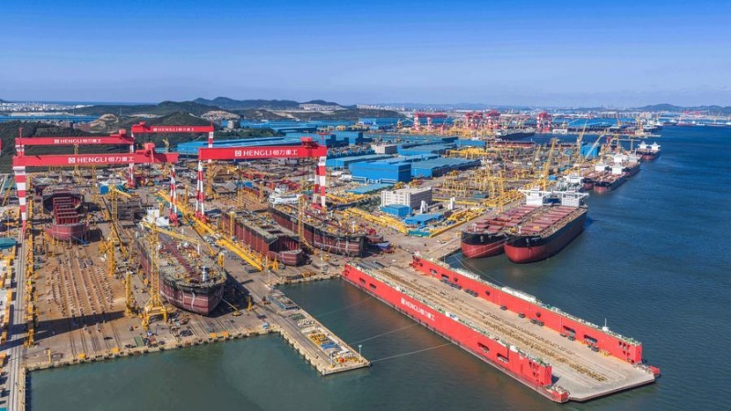 Einblicke in die „Future Factory“ des Schiffbaus im nordostchinesischen Dalian